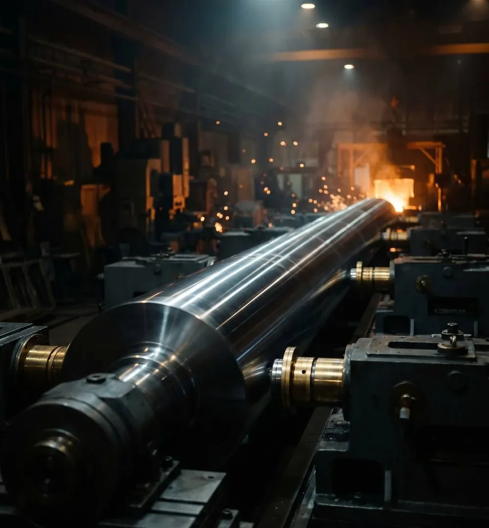 Paper-mill press roll, 7 m cast iron