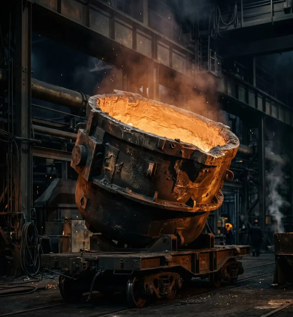 Heavy slag pot casting
