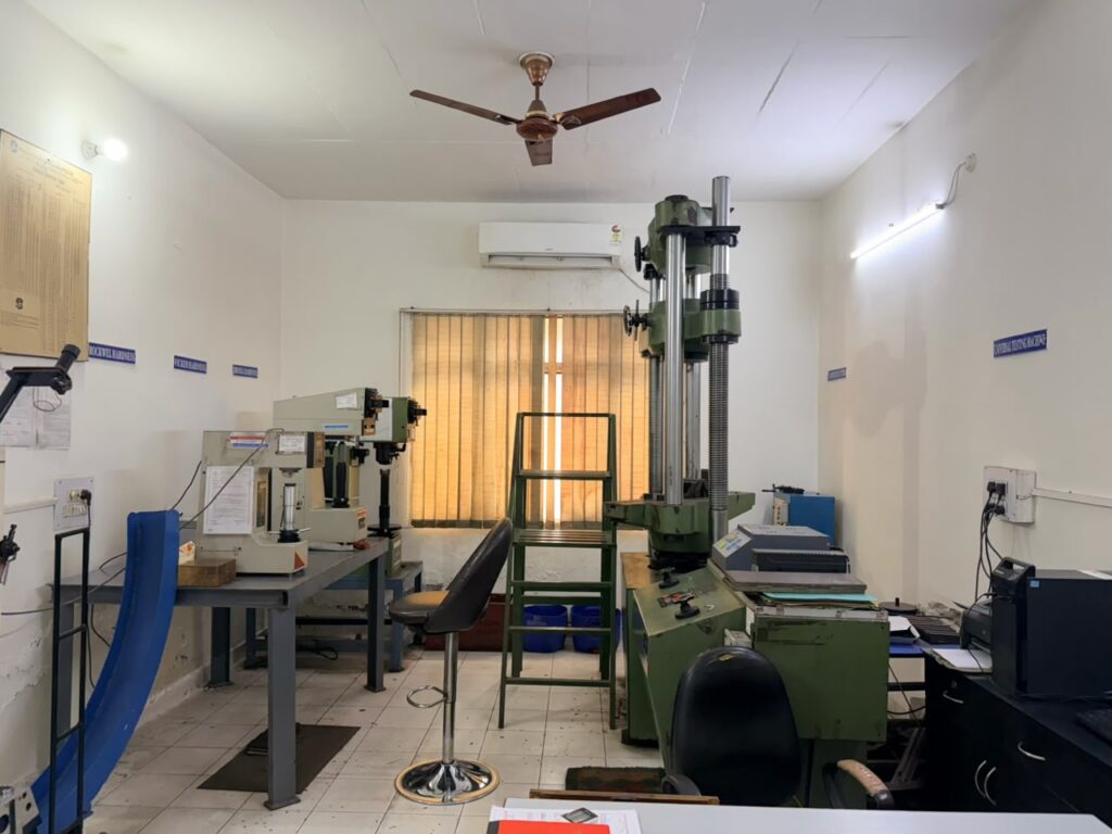 Mechanical testing lab with the universal testing machine