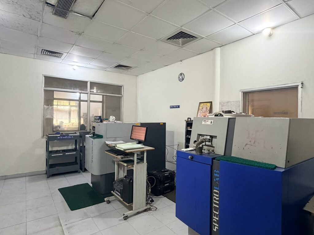 Spectrometer room in the quality lab